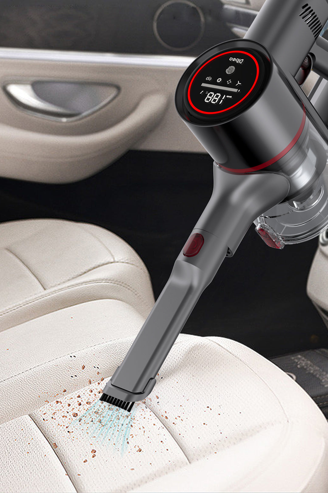 Bulit-in flip-up brush